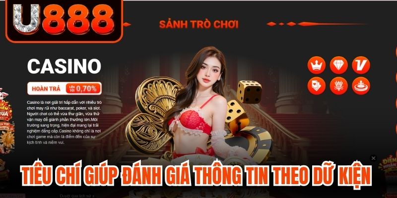 Tiêu chí giúp đánh giá thông tin theo dữ kiện rõ ràng